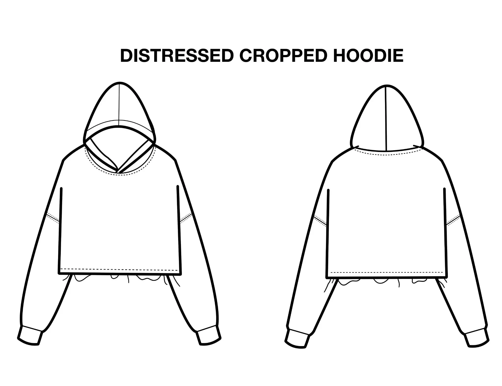 Cropped Hoodie Blank